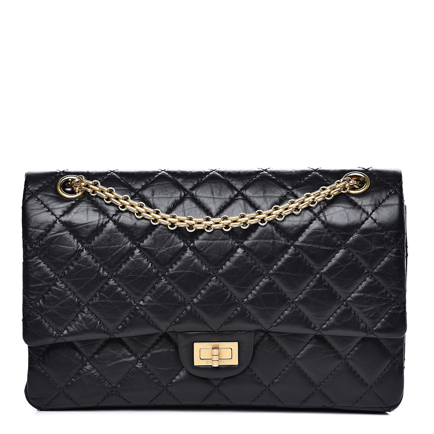 Chanel Aged Calfskin Quilted 2.55 Reissue 226 Flap Black 1 of 12