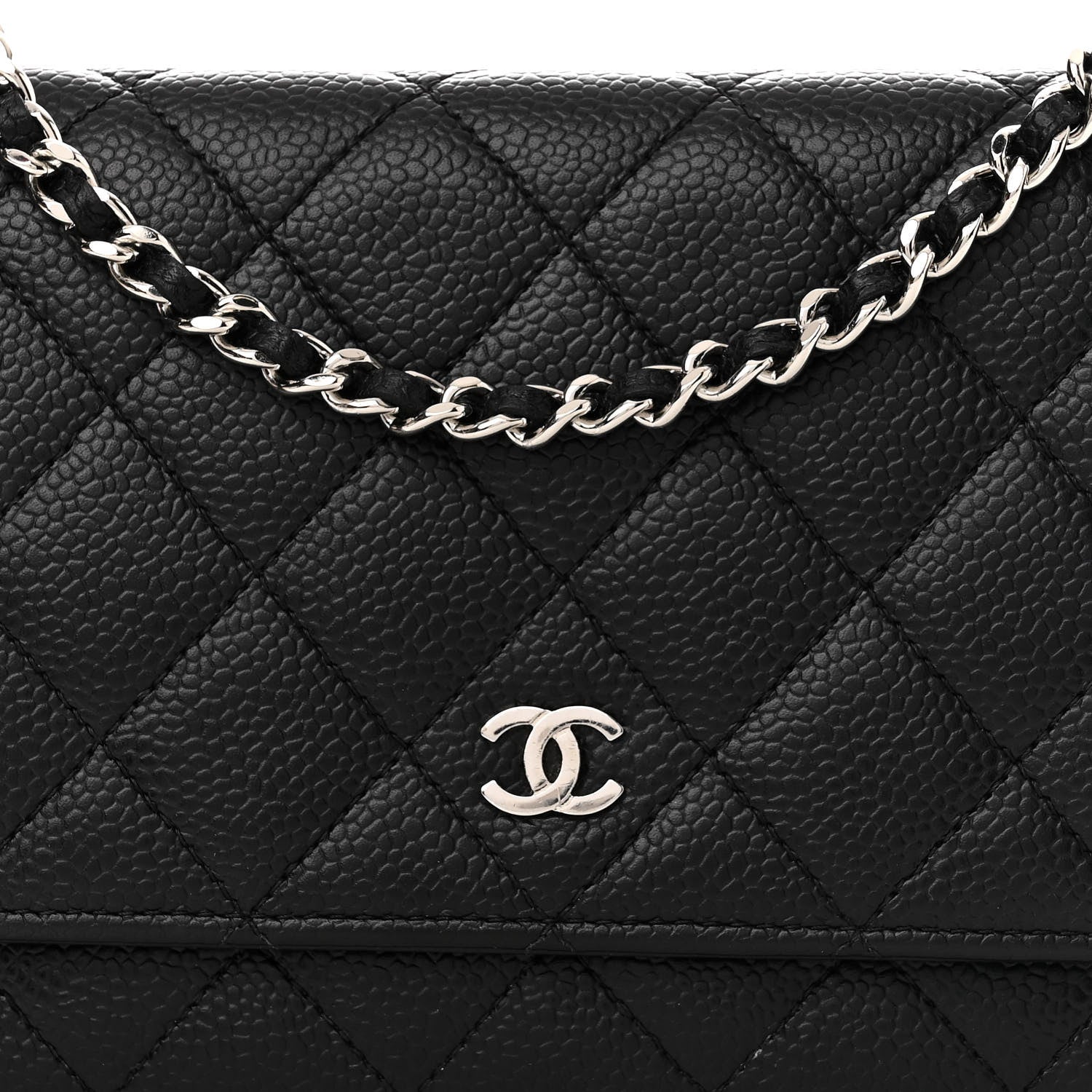 Chanel Caviar Quilted Wallet on Chain WOC Black 9 of 12
