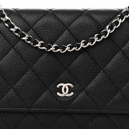 Chanel Caviar Quilted Wallet on Chain WOC Black 9 of 12
