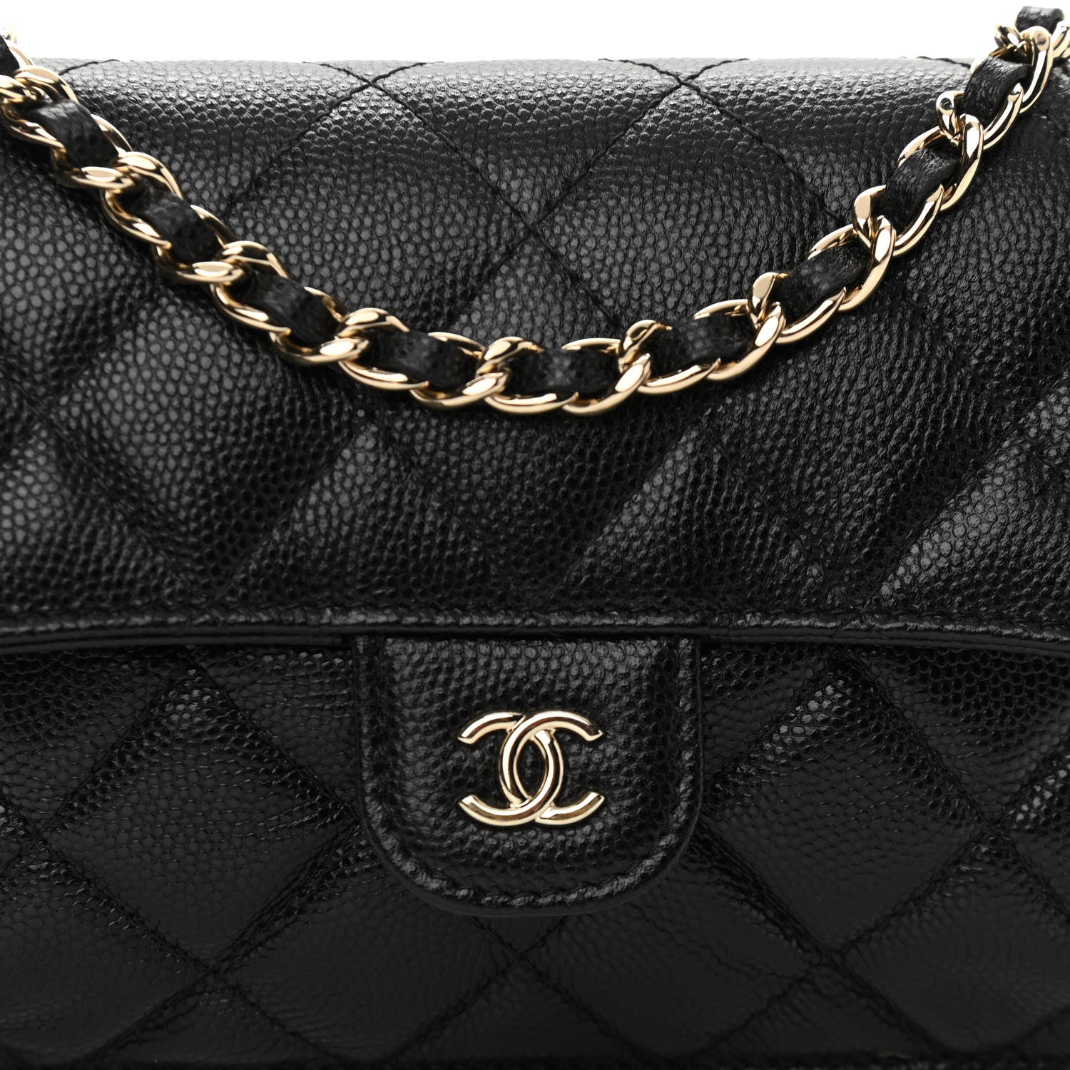 Chanel Caviar Fabric Graffiti Foldable Tote Bag With Chain Black Multicolor 15 of 18