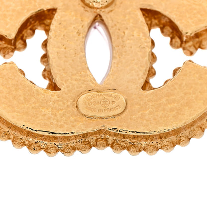 Chanel Metal Resin Rope CC Earrings Gold Pink 4 of 5