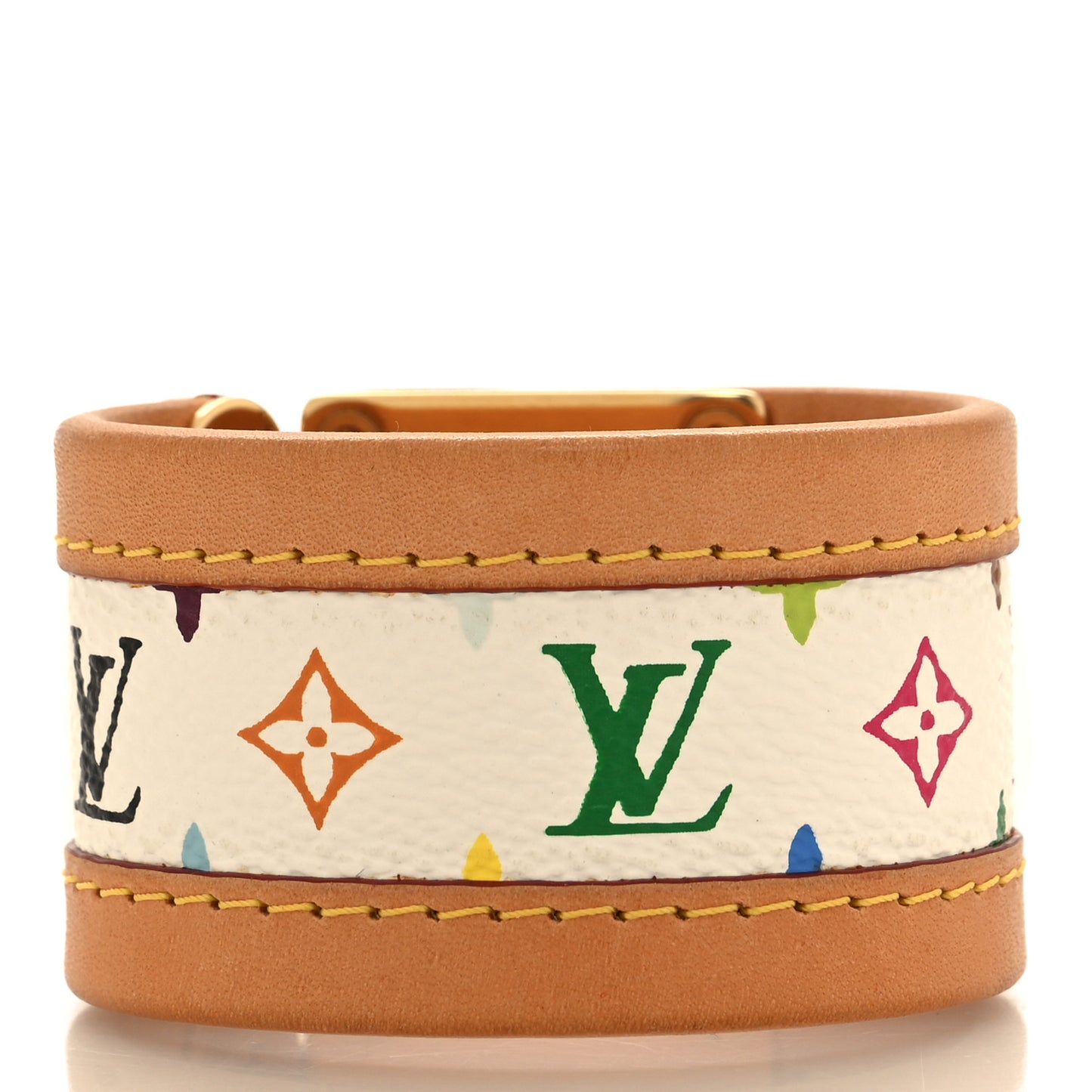 Monogram Multicolor S Lock Bracelet White