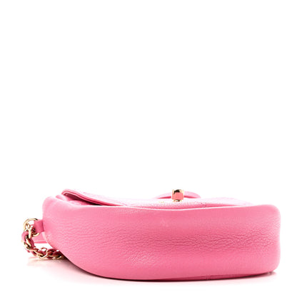 Chanel Goatskin Stitched Casual Trip Messenger Flap Pink 4 of 11