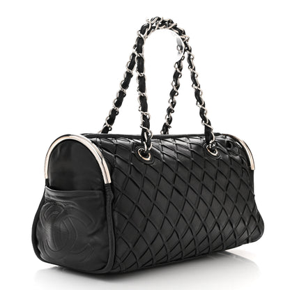 Chanel Lambskin Woven Medium Ultimate Soft Sombrero Bag Black 3 of 12