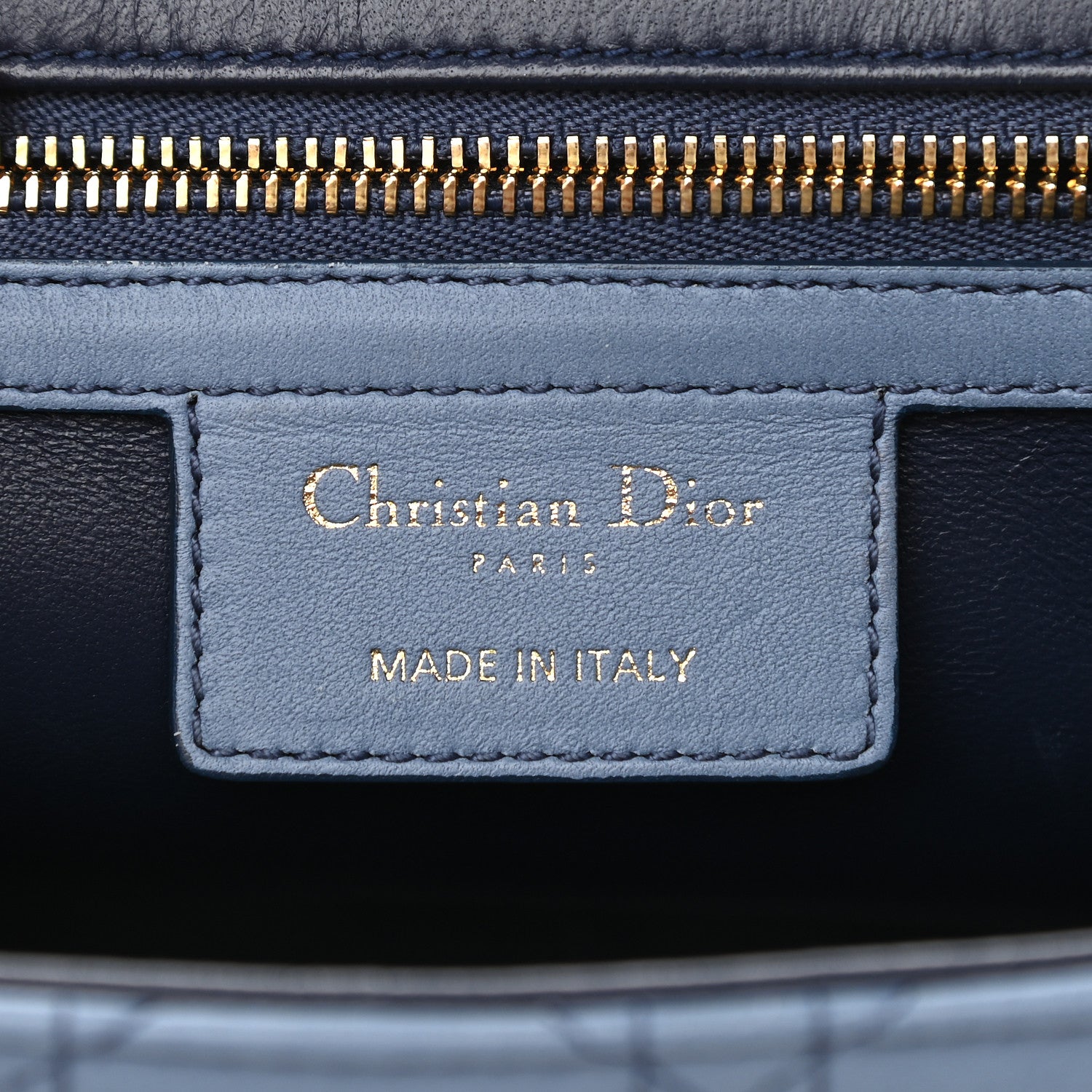 Christian Dior Lambskin Cannage Gradient Large Caro Bag Indigo Blue 6 of 10