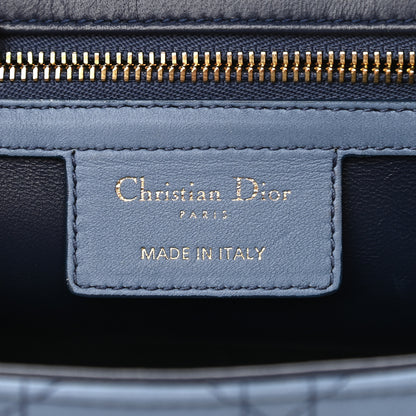 Christian Dior Lambskin Cannage Gradient Large Caro Bag Indigo Blue 6 of 10