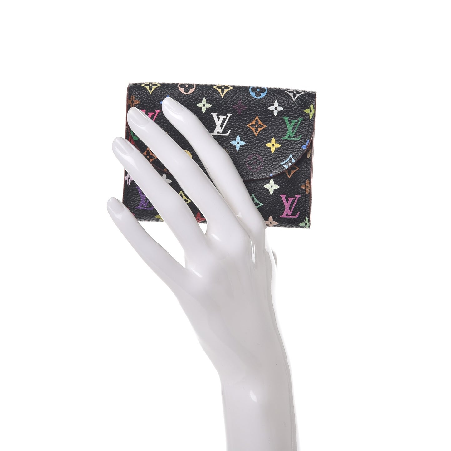 Monogram Multicolor Business Card Holder Black Grenade