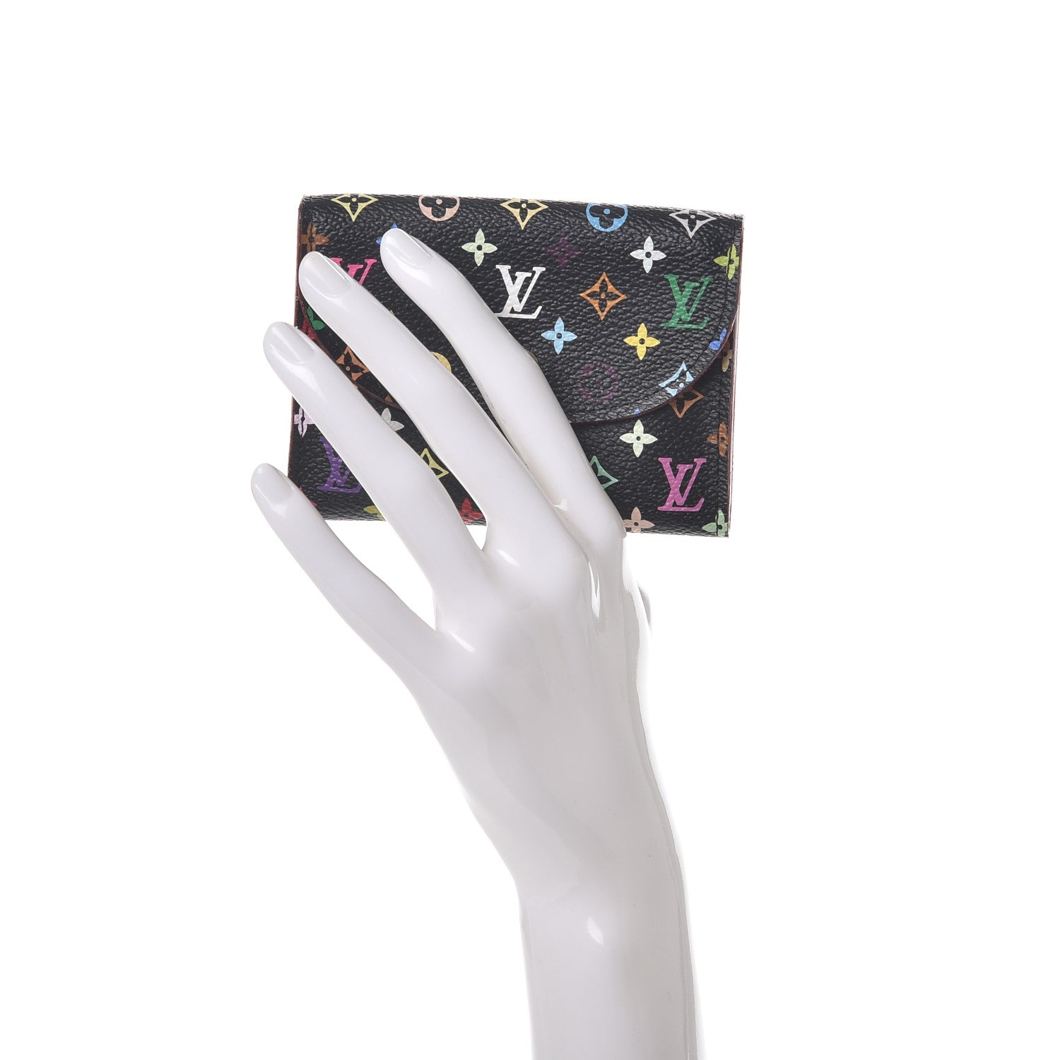 Louis Vuitton Monogram Multicolor Business Card Holder Black Grenade 2 of 8