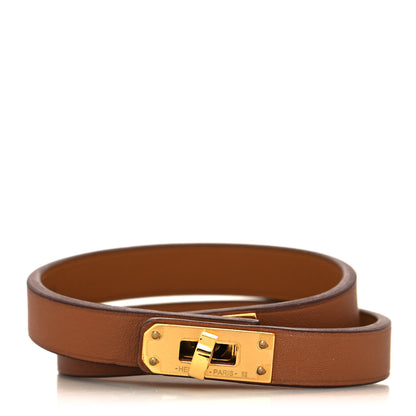 Hermes Swift Kelly Double Tour Bracelet T1 Gold 1 of 6
