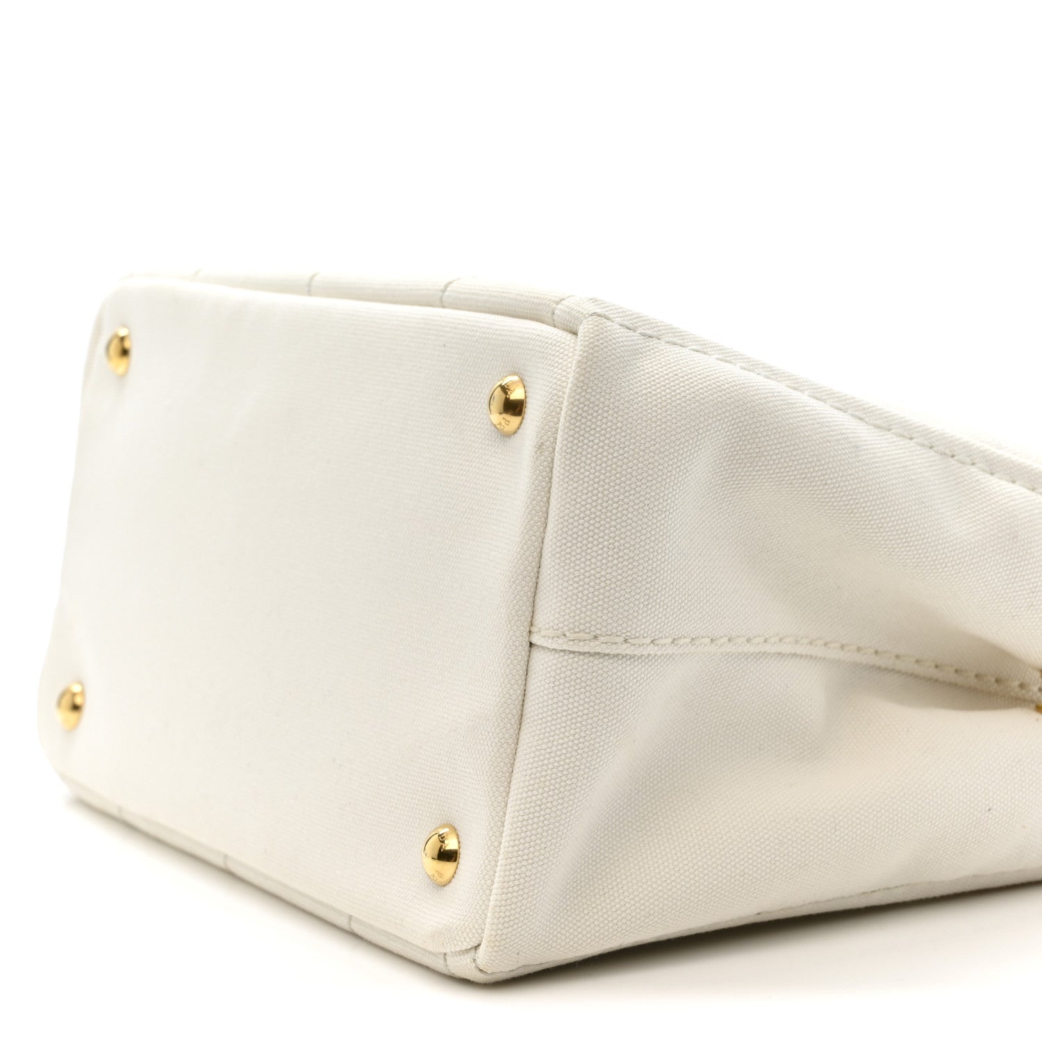 Prada Canapa Small Logo Tote Bianco Blue 10 of 10