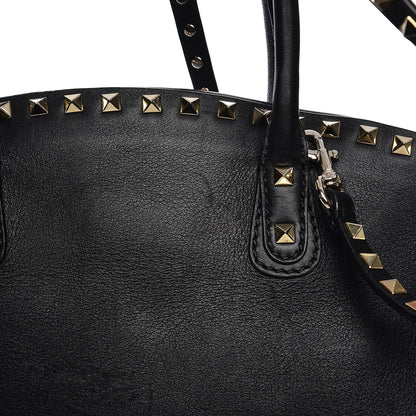 Valentino Garavani Vitello Rockstud Dome Shopper Black 15 of 16