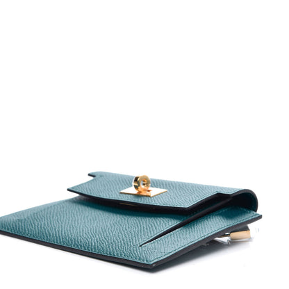 Hermes Epsom Kelly Pocket Compact Wallet Vert Bosphore 5 of 8