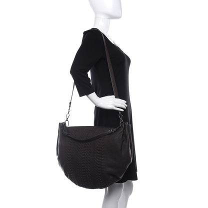 Bottega Veneta Cervo Deerskin Woven Hobo Ebano 2 of 11