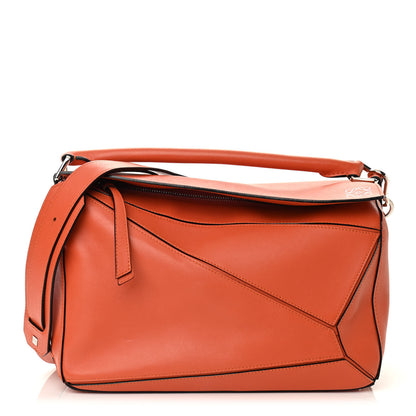 Loewe Calfskin Medium Puzzle Bag Coral 1 of 9