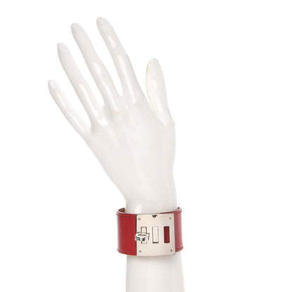 Hermes Tadelakt Kelly Dog Bracelet Rouge Vif 2 of 6