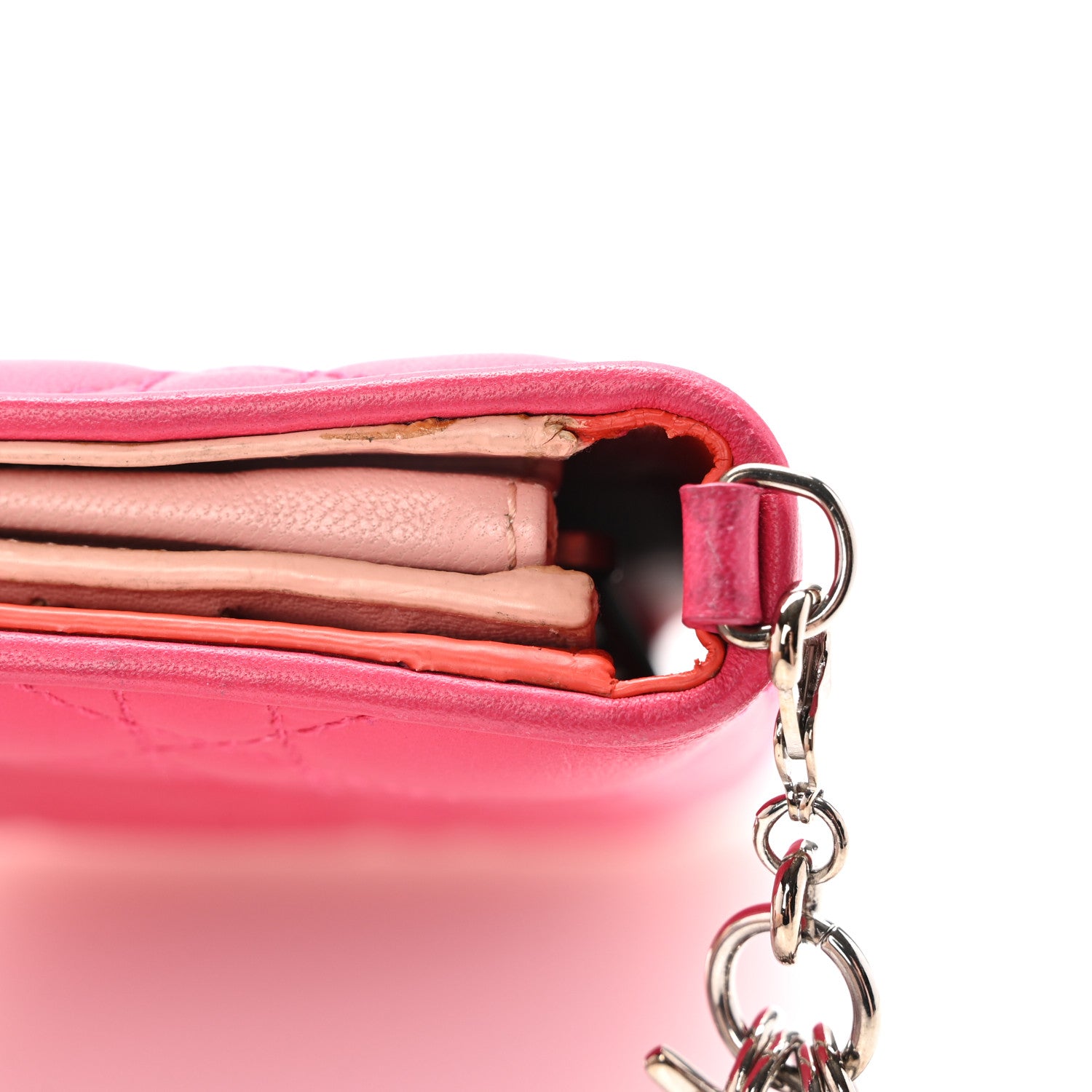 Christian Dior Lambskin Cannage Rendezvous Wallet Pink 13 of 16