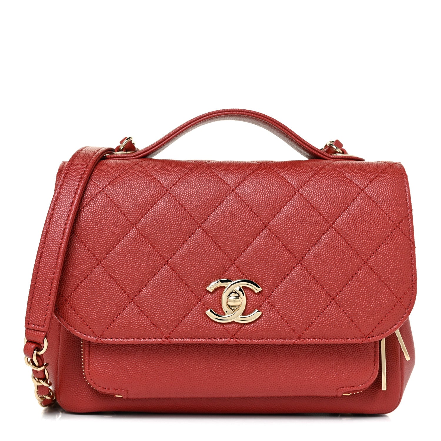 Chanel Caviar Quilted Medium Business Affinity Flap Red 1 of 12