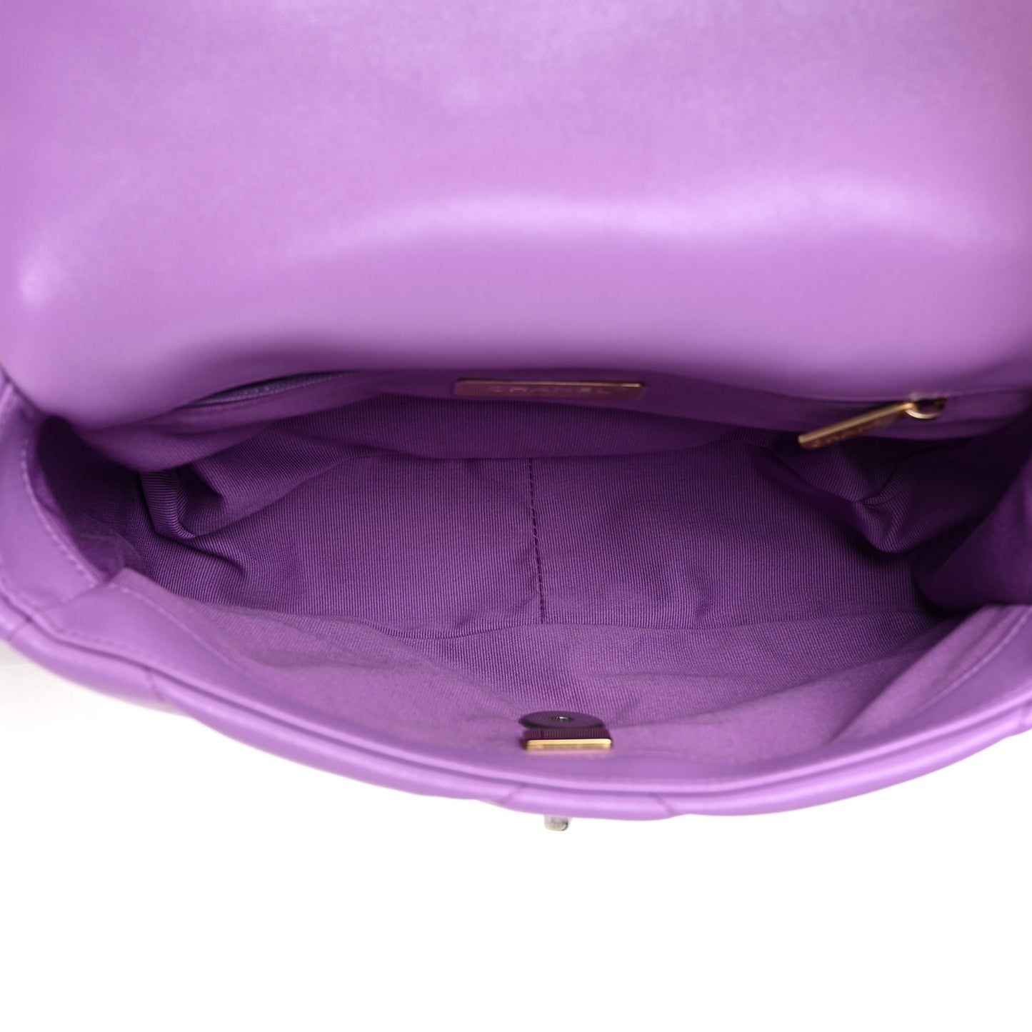 Lambskin Quilted Medium Chanel 19 Flap Light Purple