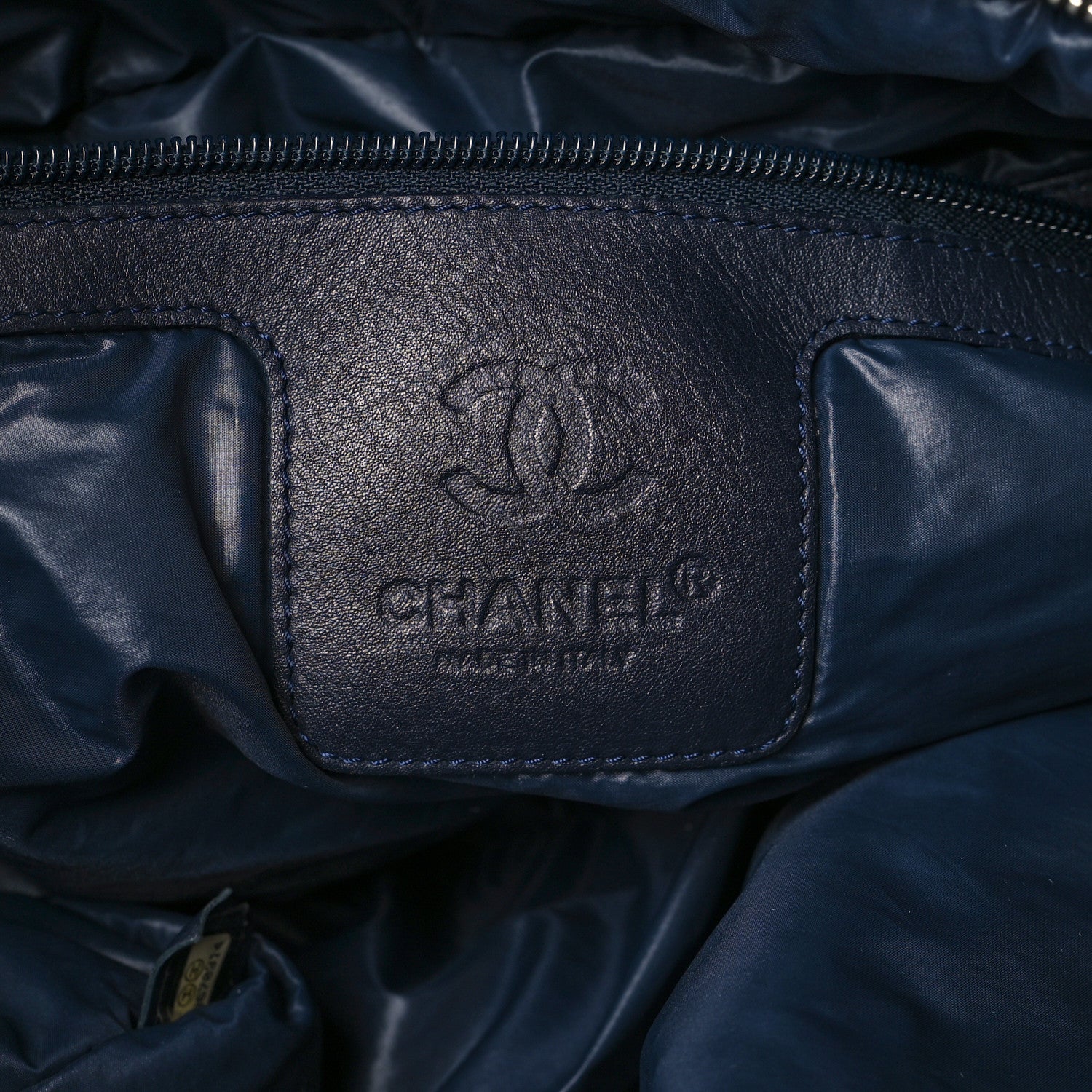 Chanel Nylon Quilted Large Coco Cocoon Reversible Tote Grey 6 of 12
