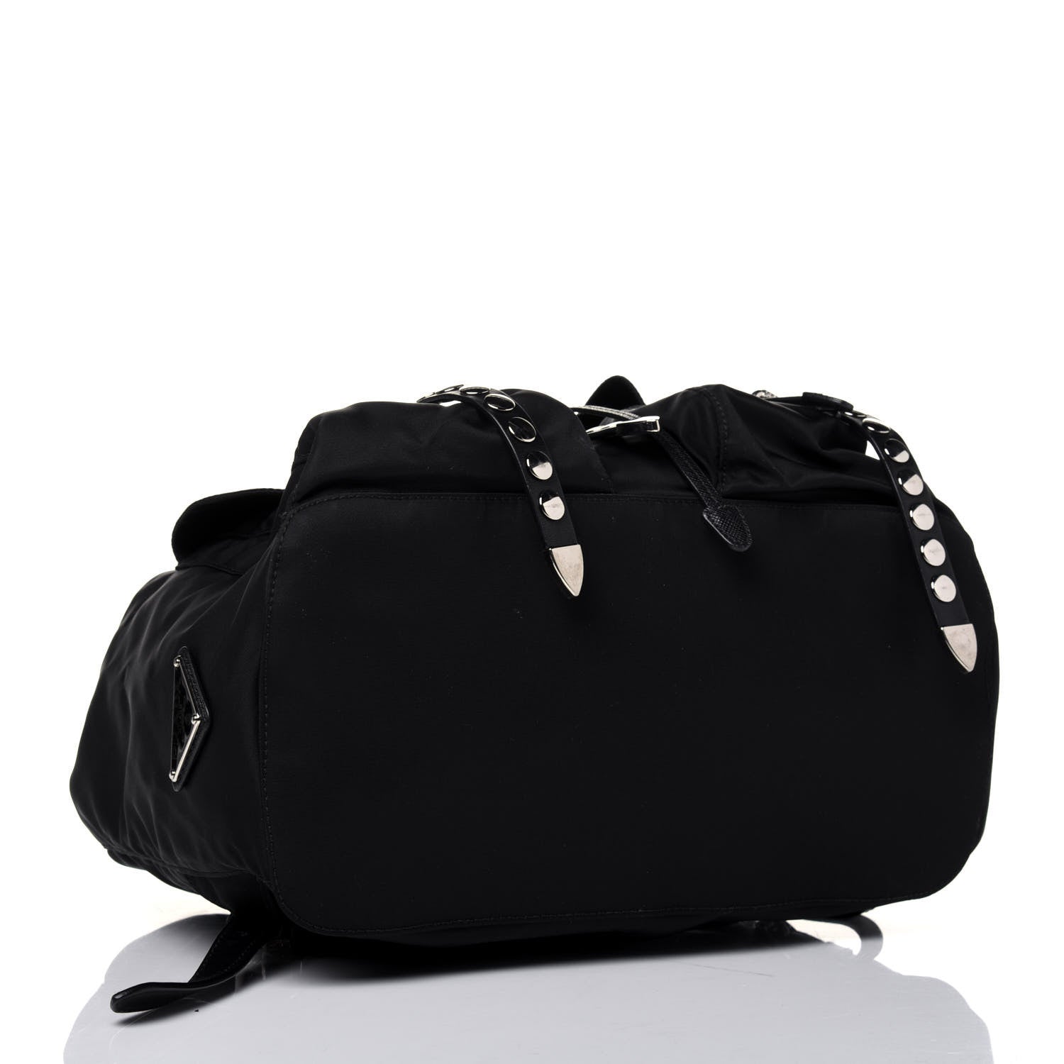 Prada Nylon New Vela Studded Backpack Black 3 of 18