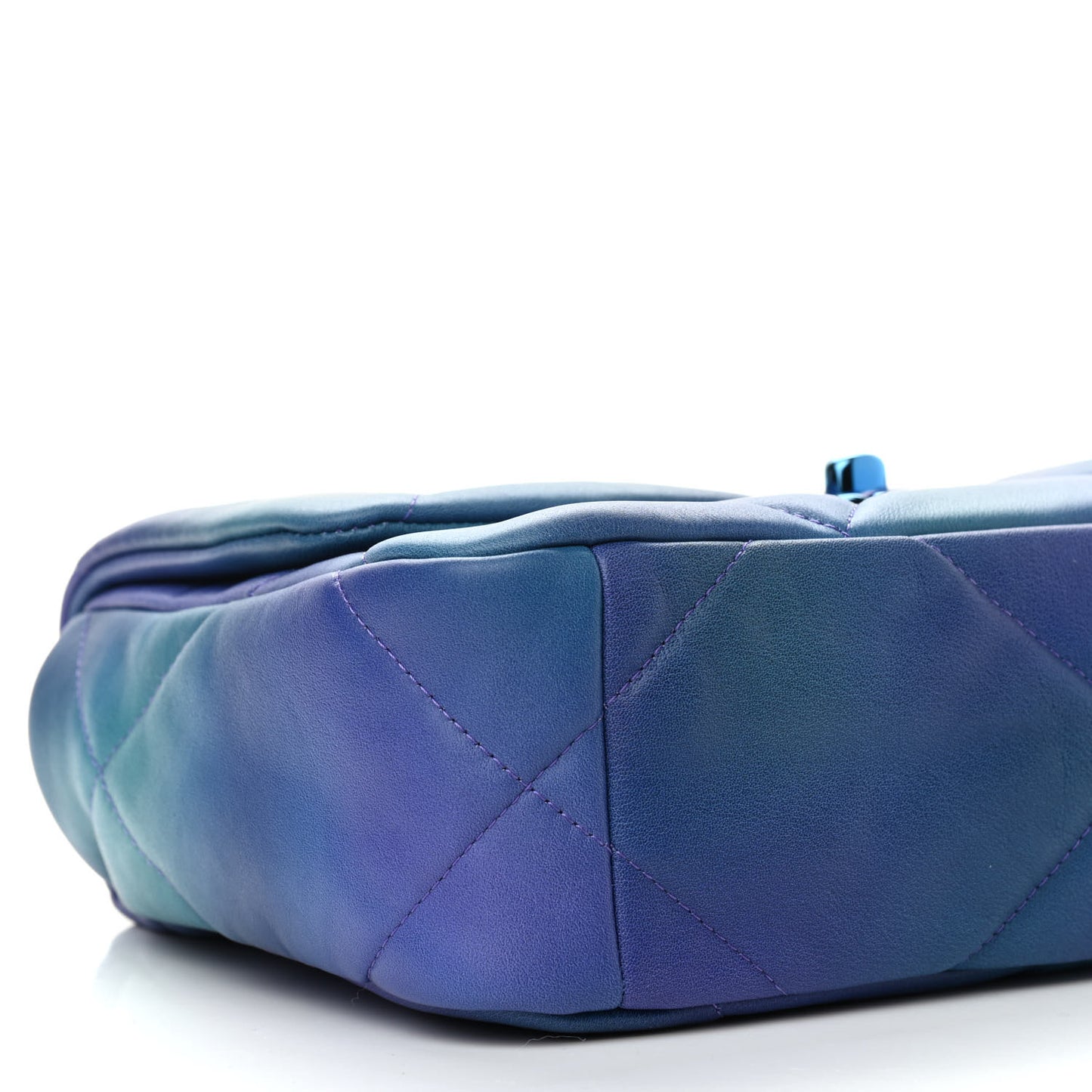 Tie Dye Calfskin Quilted Medium Chanel 19 Flap Blue Purple