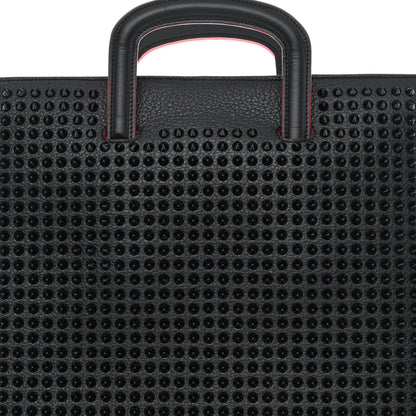 Christian Louboutin Calfskin Spiked Large Trictrac Portfolio Bag Black 9 of 12