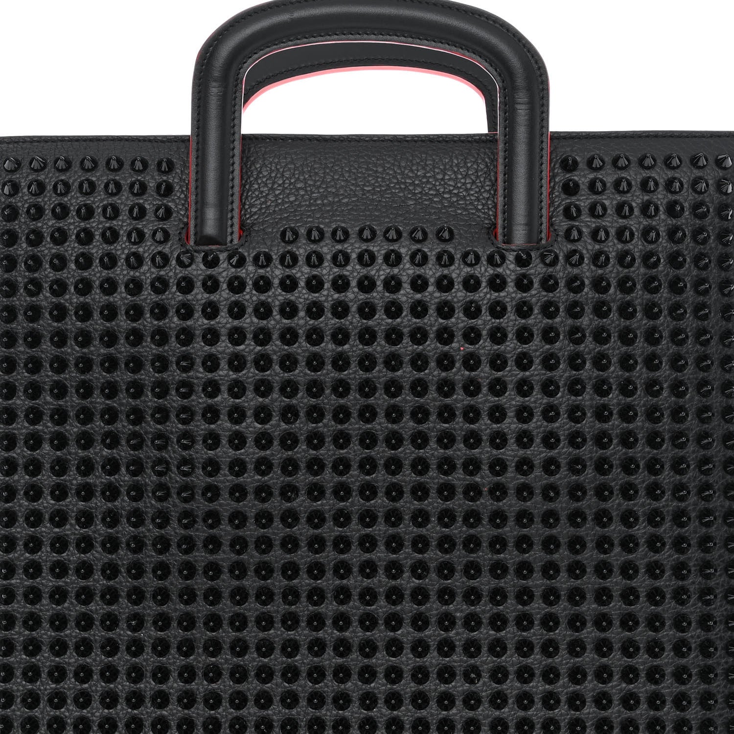 Christian Louboutin Calfskin Spiked Large Trictrac Portfolio Bag Black 9 of 12