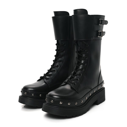 Christian Dior Calfskin Diorquake 25mm Combat Boots 37.5 Black 3 of 8
