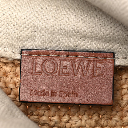 Loewe Calfskin Raffia Anagram Paulas Ibiza Pochette Bag Natural Tan 6 of 13
