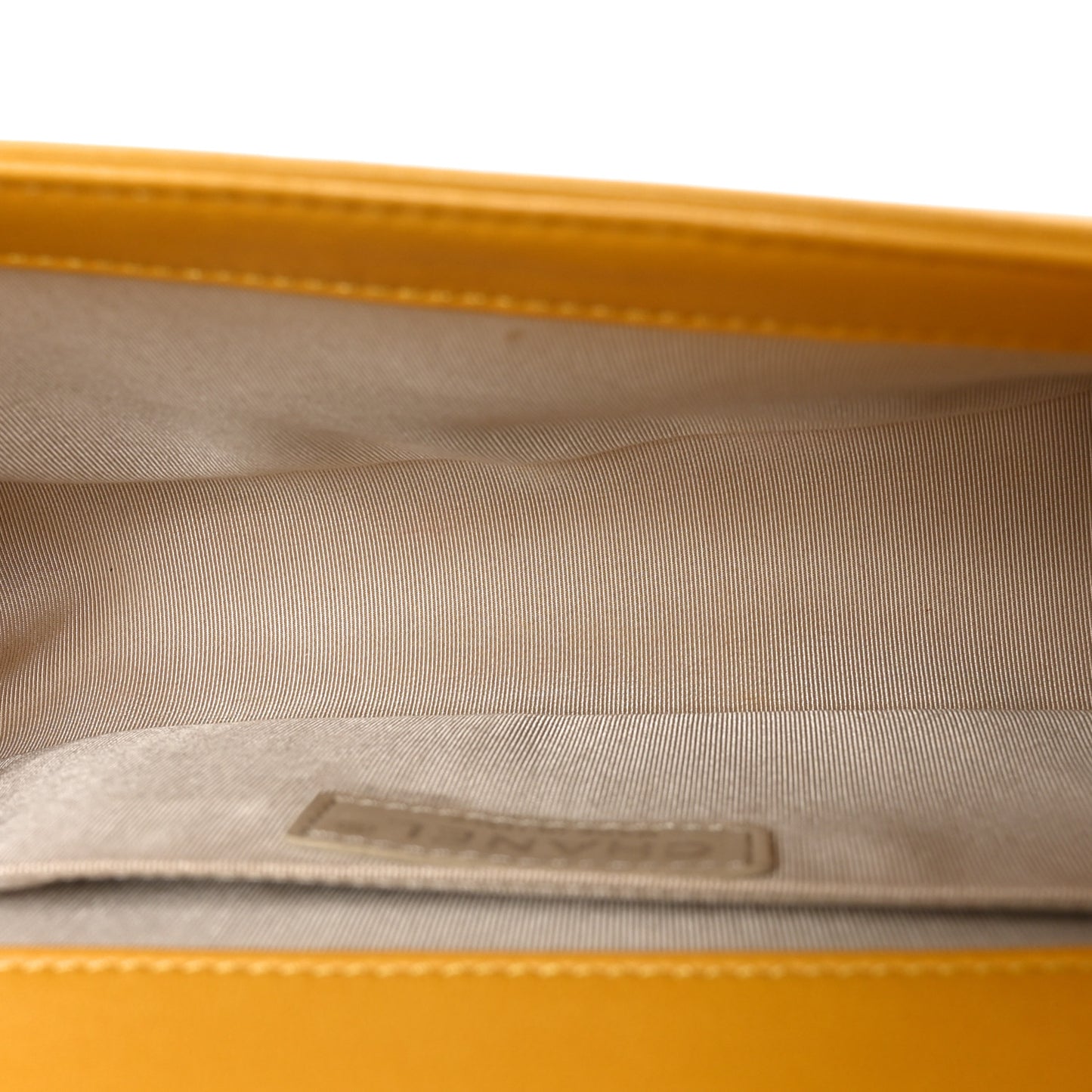 Lambskin Quilted Medium Boy Flap Yellow