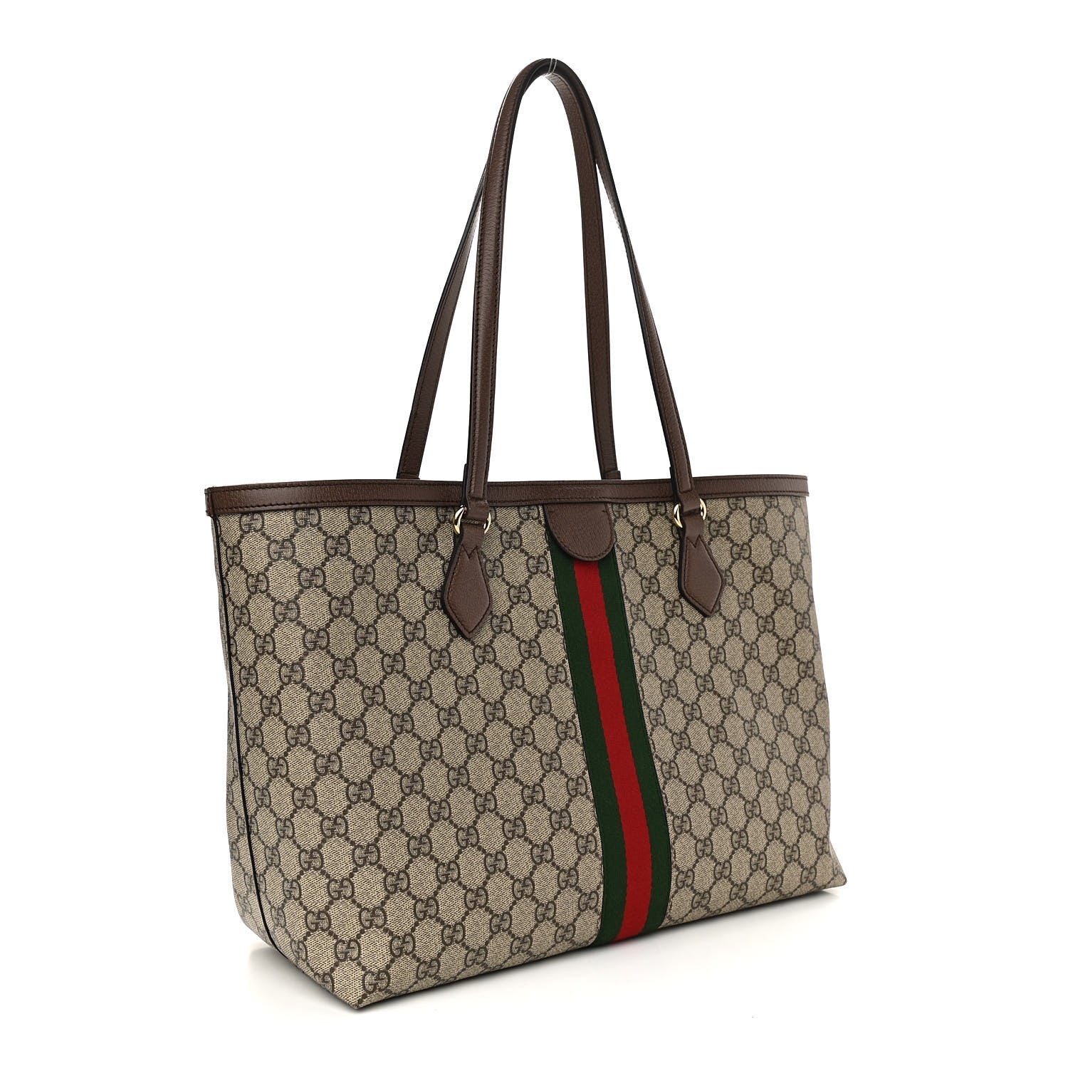 Gucci GG Supreme Monogram Medium Ophidia Shopping Tote Brown 3 of 14