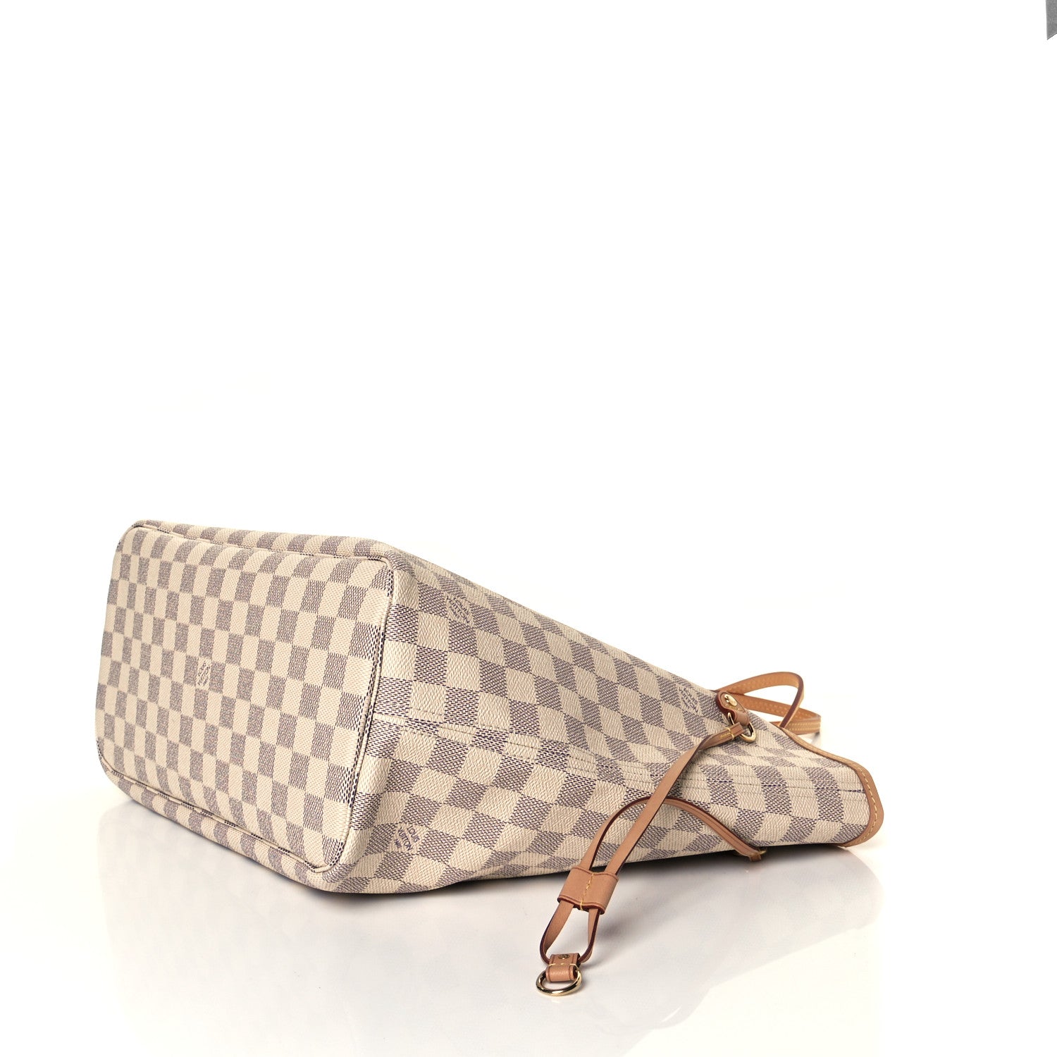 Louis Vuitton Damier Azur Neo Neverfull MM Rose Ballerine 5 of 8