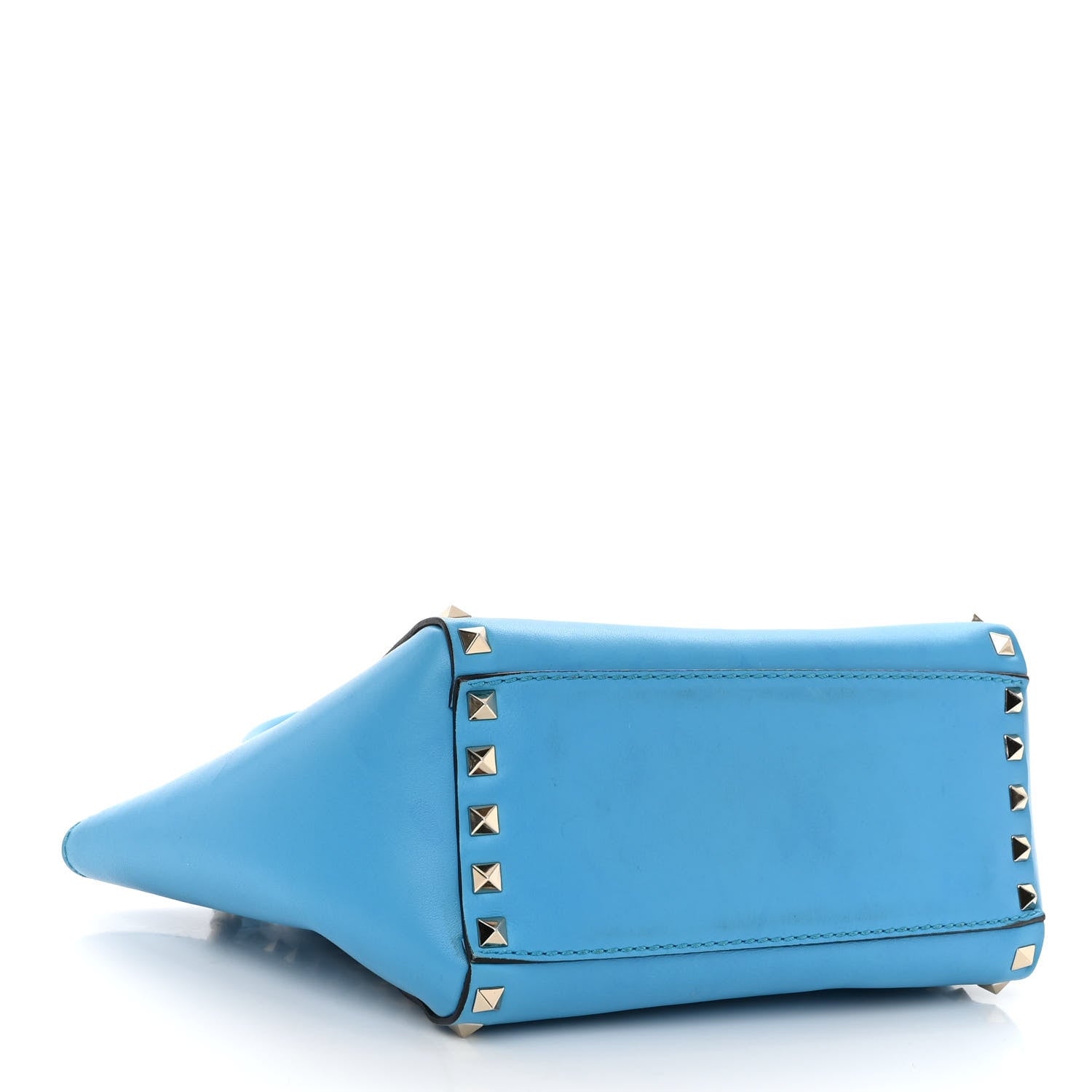 Valentino Garavani Vitello Small Rockstud Double Handle Tote Parrot 4 of 14