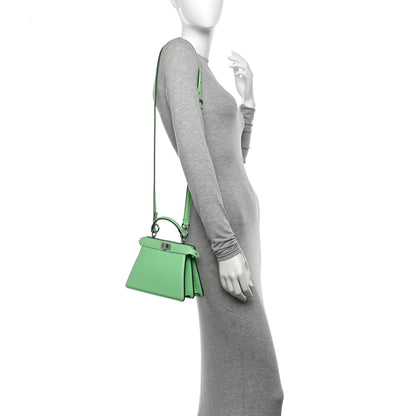 Fendi Shiny Nappa Petite Peekaboo I SEE U Satchel Edamame 2 of 12