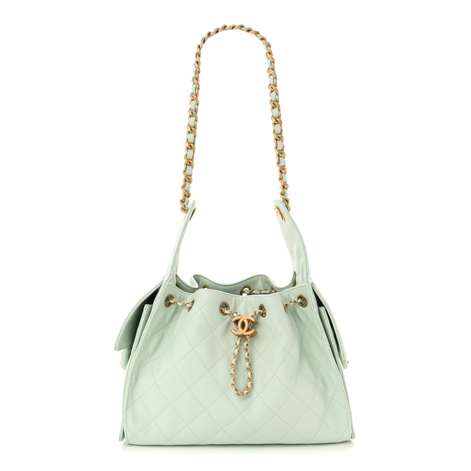 Chanel Caviar Quilted Small Chanel 25 Handbag Light Green 1 of 11