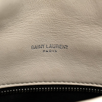 Saint Laurent Lambskin Quilted Toy Loulou Puffer Monogram Chain Satchel Crema Soft 7 of 20