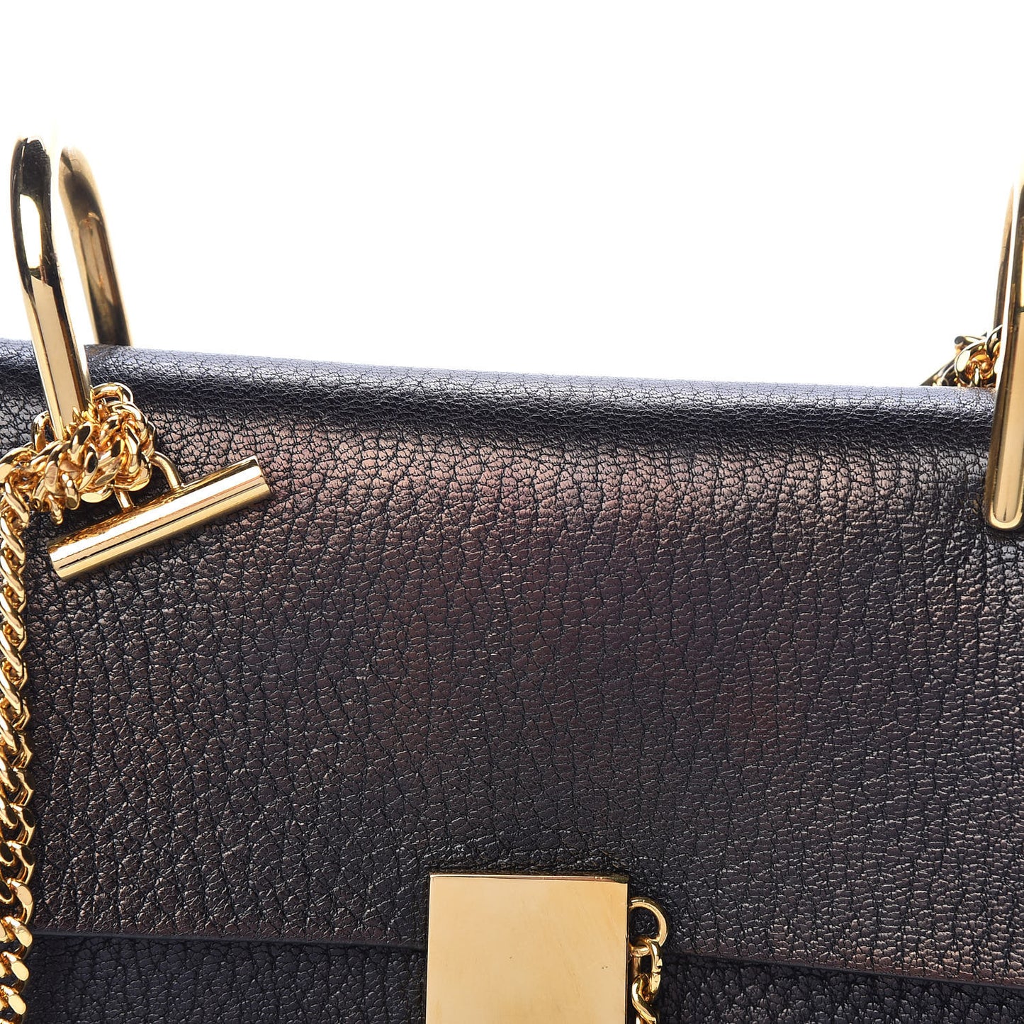 Grained Lambskin Mini Drew Shoulder Bag Black