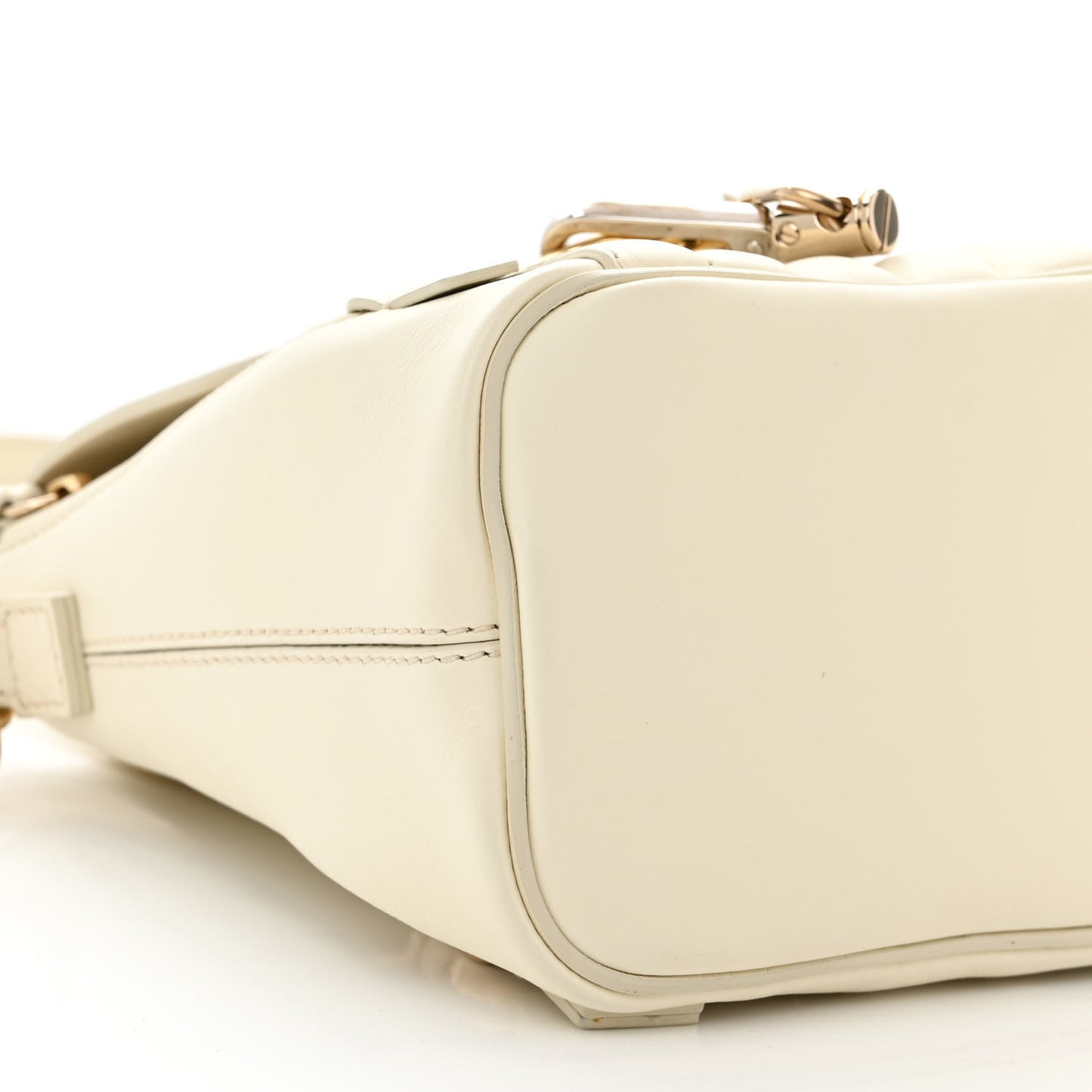 Calfskin Quilted Mini Faye Backpack Natural White