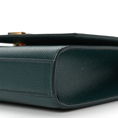 Saint Laurent Grain De Poudre Small Monogram Kate Satchel Sea Turquoise 8 of 8