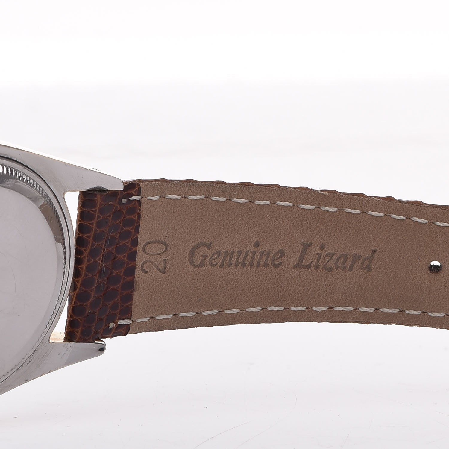 Rolex Stainless Steel Lizard 34mm Oyster Perpetual Watch Brown 6634 6 of 7