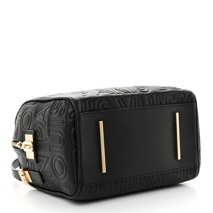 Louis Vuitton Calfskin Embossed Mini Cube Speedy Black 4 of 9