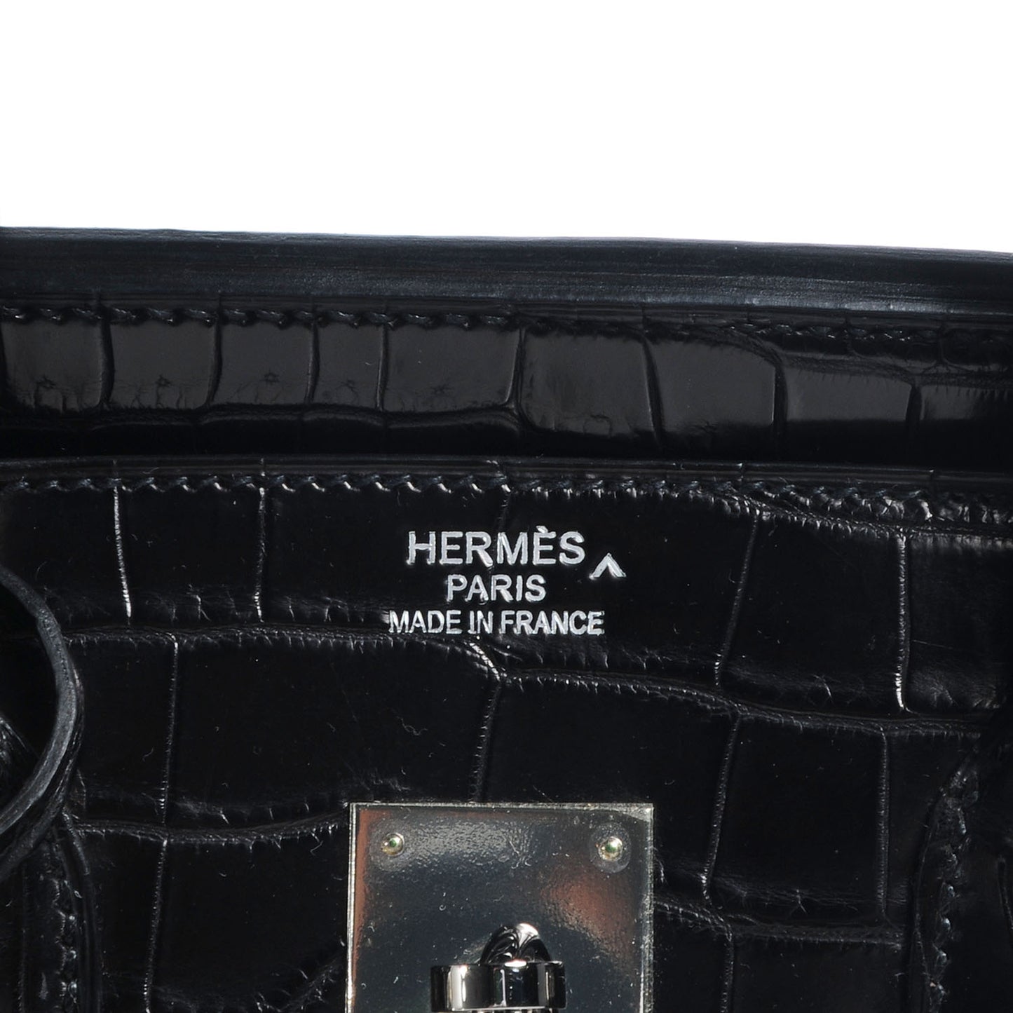 Matte Porosus Crocodile Birkin 35 Black