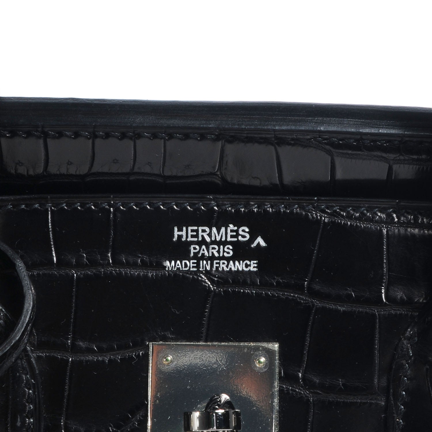 Hermes Matte Porosus Crocodile Birkin 35 Black 6 of 10