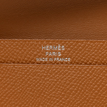 Hermes Epsom Bearn Card Holder Wallet Gold 6 of 7