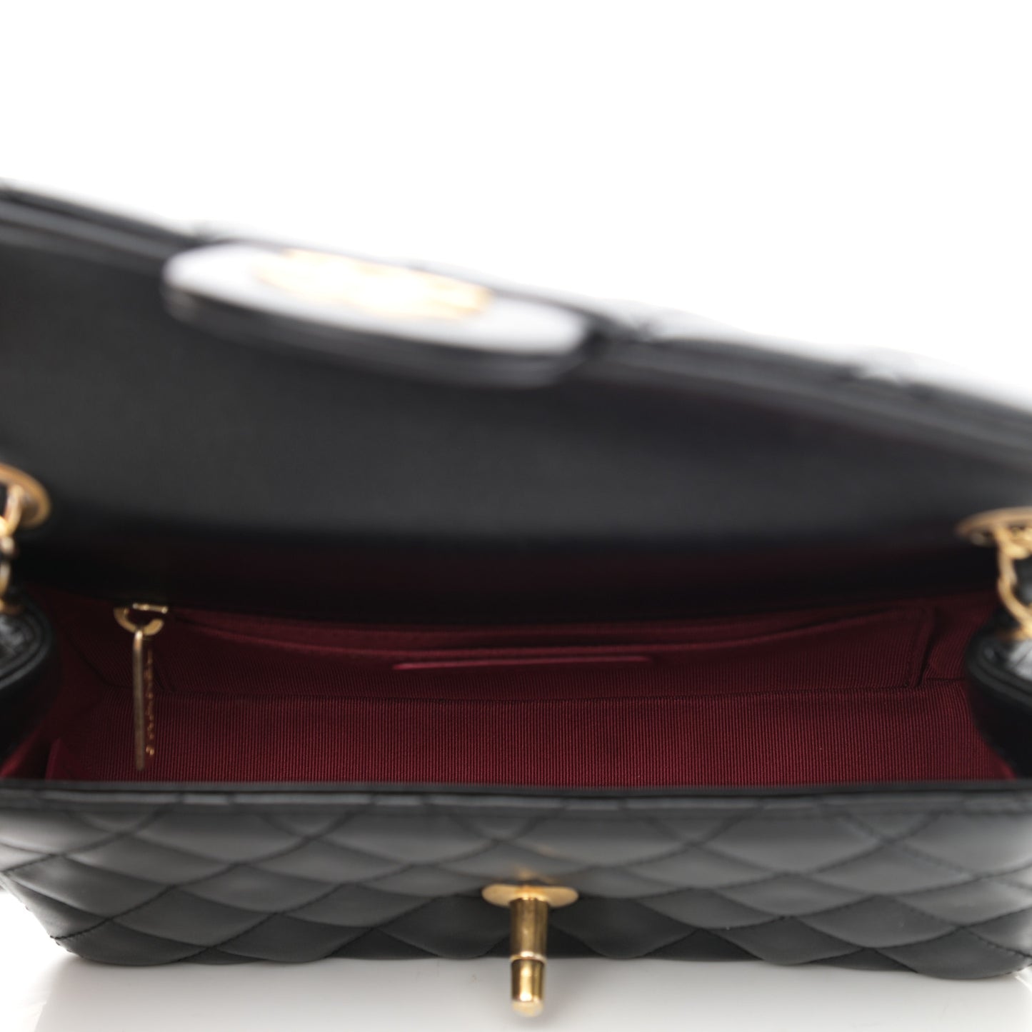 Lambskin Quilted Mini Romance Rectangular Flap Black