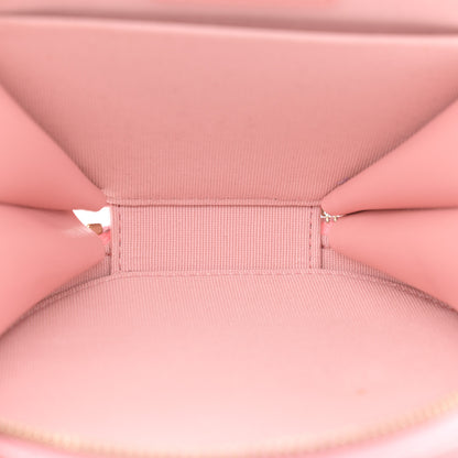 Chanel Caviar Quilted Round Handle With Care Vanity With Chain Pink 5 of 14