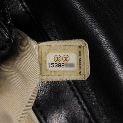 Chanel Washed Lambskin Quilted Medium Chain Around Messenger Black 7 of 7