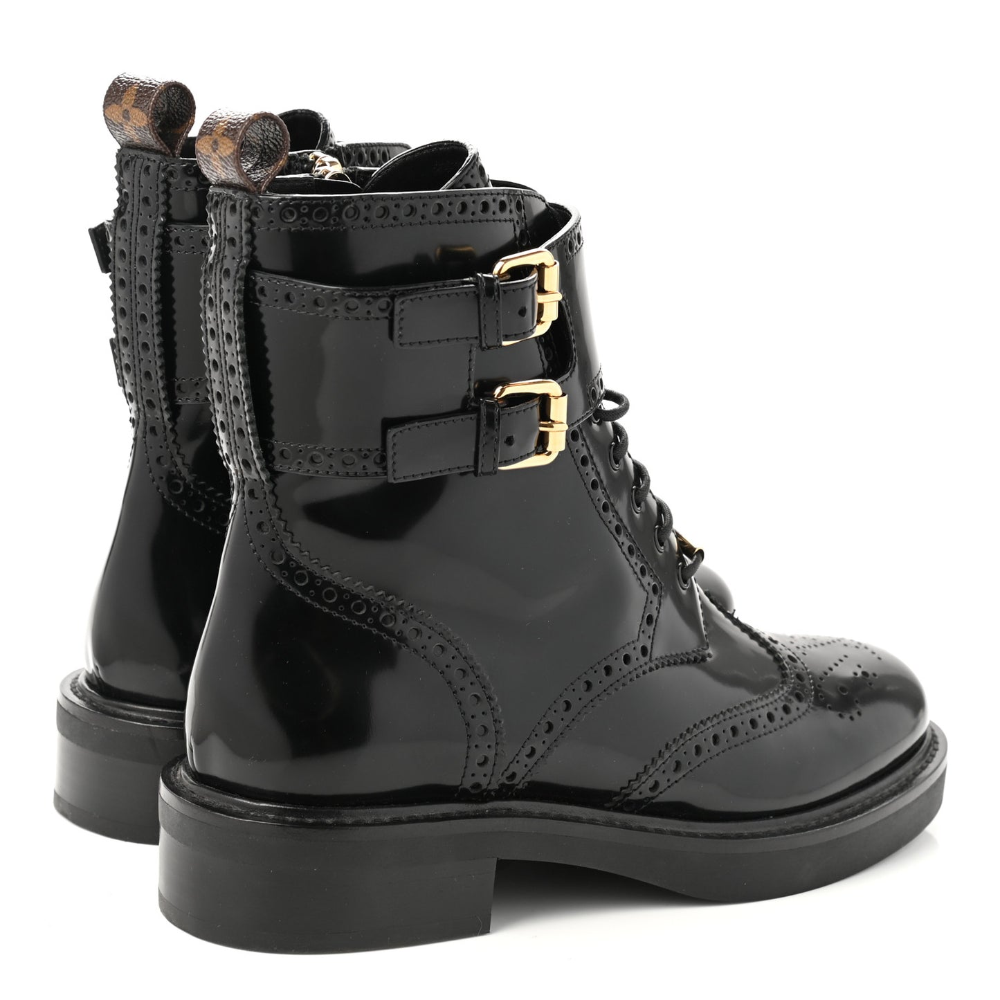 Glazed Calfskin Midtown Ankle Boots 36 Black