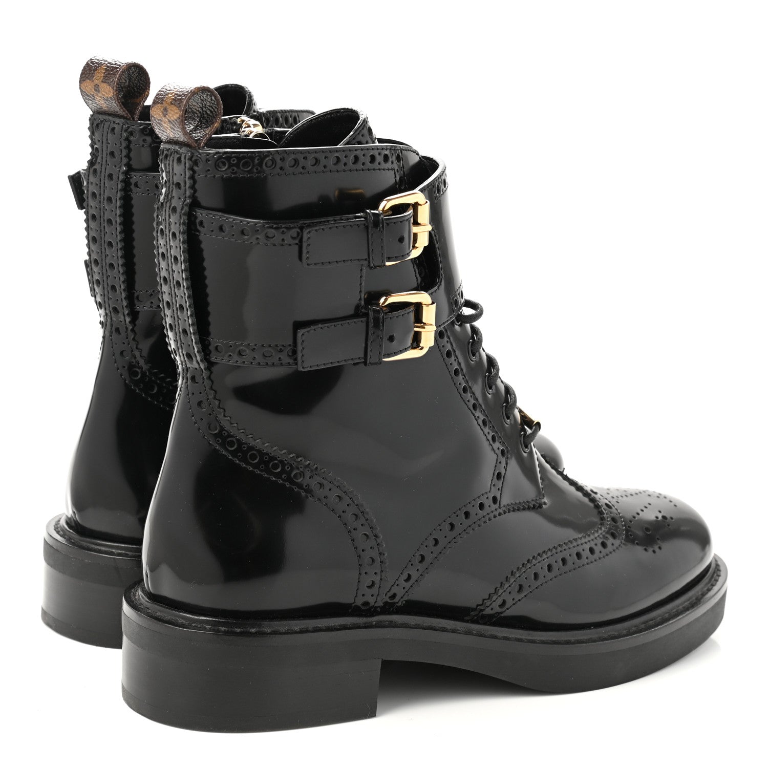 Louis Vuitton Glazed Calfskin Midtown Ankle Boots 36 Black 4 of 8