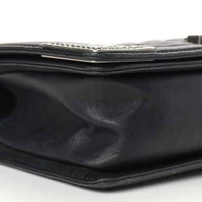 Chanel Calfskin Quilted Metal Embellished Paris Dallas Medium Boy Flap Black 8 of 13